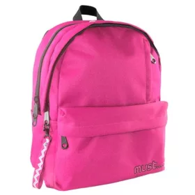 Luna Must lekerekített 4 rekeszes iskolatáska – pink