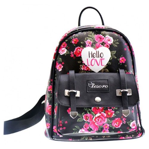 Luna Tesoro Hello Love virágos hátizsák (20x10x25cm)