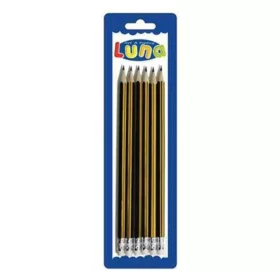 Luna Sárga-fekete HB grafitceruza szett (6 db)