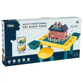 Luna Játékasztal építőelemekkel – 76 db