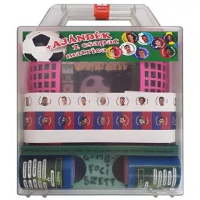 Gombfoci ügyességi játék szett – 2 csapat matricákkal