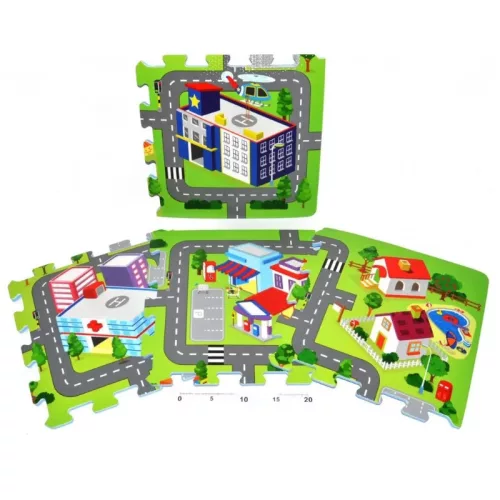 Habszivacsszőnyeg 9 db-os - Autók