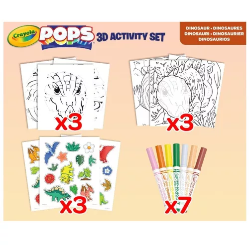 Crayola POP's 3D foglalkoztató – Dinók
