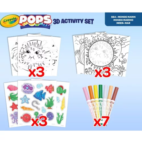 Crayola POP's 3D foglalkoztató – Tengervilág