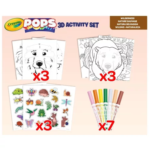 Crayola POP's 3D foglalkoztató – Vadon