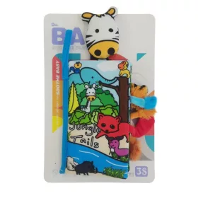 Textil mesekönyv állatokkal – Dzsungel (zebra)