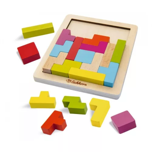 Eichhorn logikai játék – színes formabeillesztős tábla