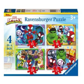 Ravensburger 4 in a Box kirakó (12, 16, 20 és 24 db) – Pókember, Spidey