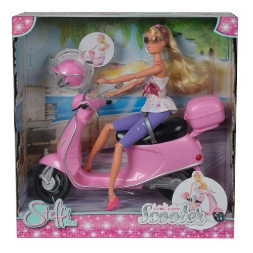 Steffi Love Chic Scooter - Steffi baba rózsaszín városi robogóval