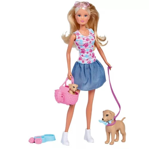 Steffi Love Puppy Walk kutyasétáltató játékszett Steffi babával