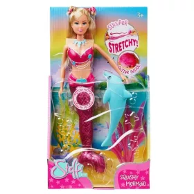 Steffi Love Squishy Mermaid sellőbaba delfinnel – 29 cm
