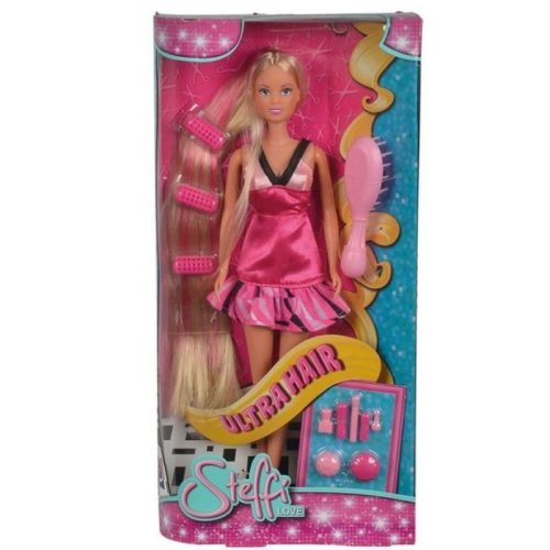 Steffi Love Ultra Hair - Steffi Love baba extra hosszú hajjal (pink)