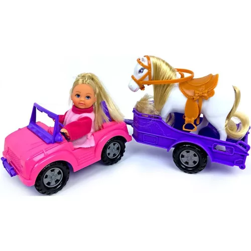 Évi Love játékszett – Évi Love baba lószállítóval