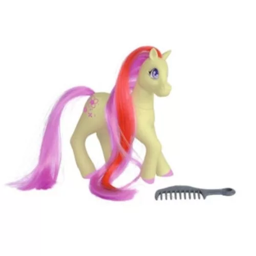 Sweet Pony játékfigura sárga piros-pink sörénnyel