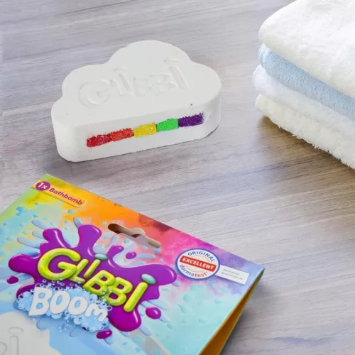 Glibbi Boom szivárványmóka fürdőbomba (1 db)