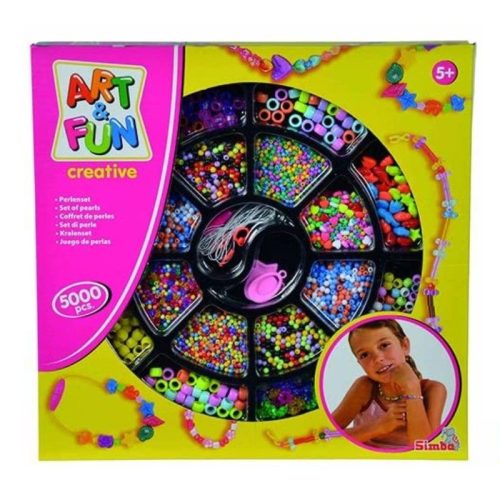 Art & Fun - Óriás színes műanyag gyöngyfűző készlet (5000 db-os)