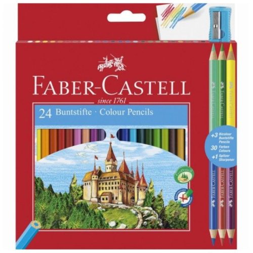 Faber-Castell Színes ceruza készlet (24 db) + 3 db BiColor kétvégű ceruza