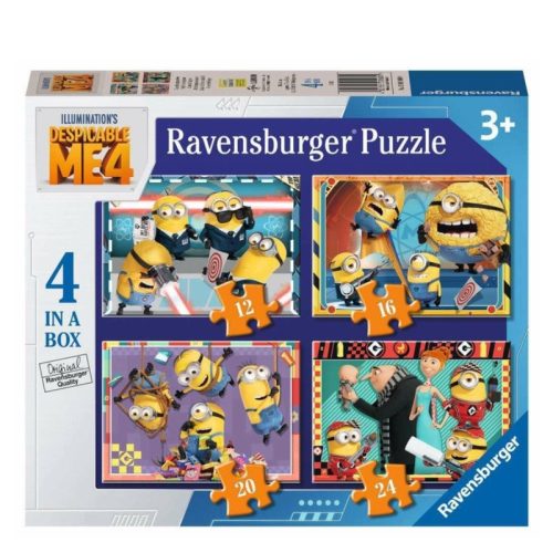 Ravensburger 4 in a Box Puzzle - Minyonok 4 (12, 16, 20 és 24 db)