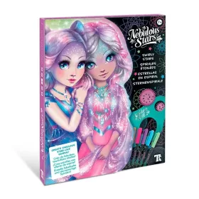 Nebulous Stars színező mandala, fekete lapos