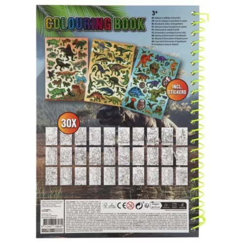 Grafix Dinós kifestő matricákkal és 5 ceruzával