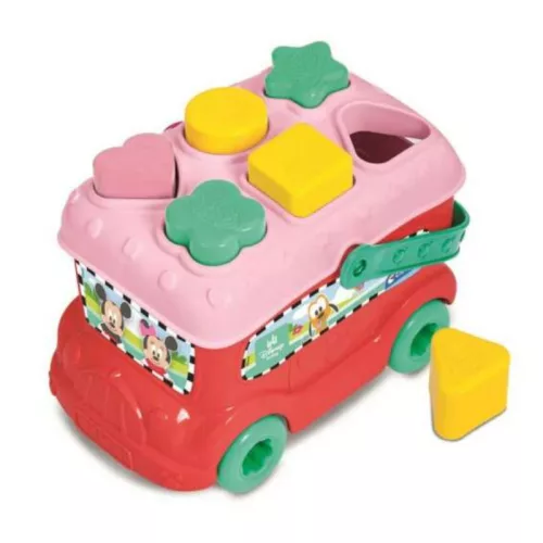 Baby Clementoni Disney 14933 Minnie formavá­logató busz – Minnie egér