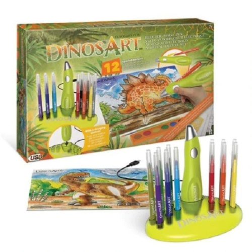 DinosArt - Dinoszauruszos festékkészlet spray tollal