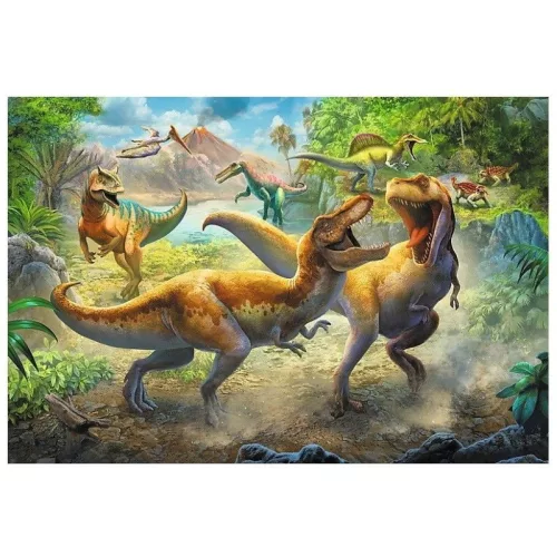 Trefl 15360 puzzle – Harcoló Tyrannosaurusok (160 db)