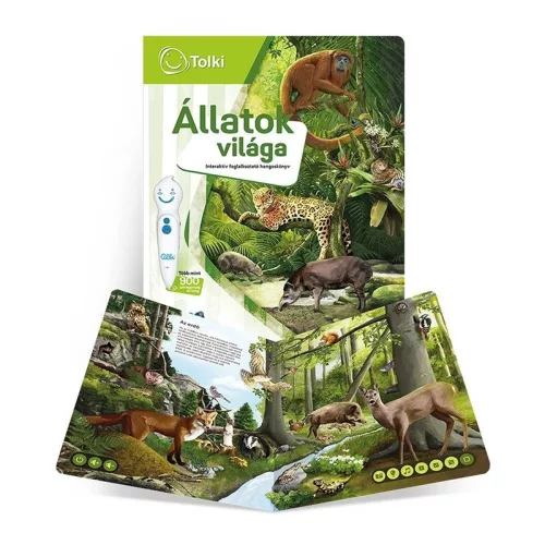Tolki – Állatok világa interaktív foglalkoztató hangoskönyv tollal