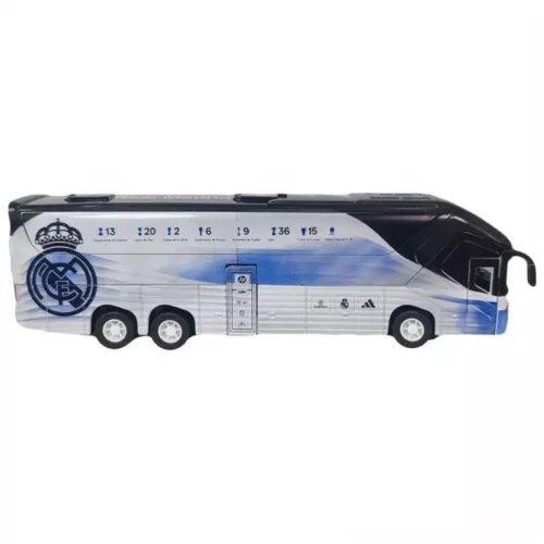 Banbotoys Real Madrid csapatbusz modell fehér-kék 1:50
