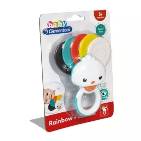 Baby Clementoni 17359 Szivárványos páva csörgő és rágóka