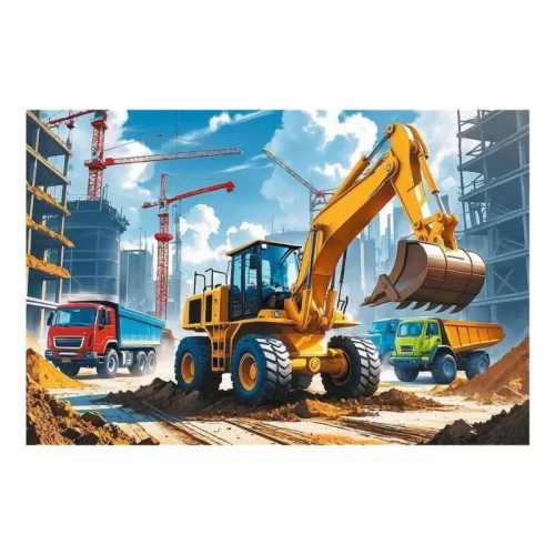 Trefl Kotró-rakodó traktor puzzle – 60 db