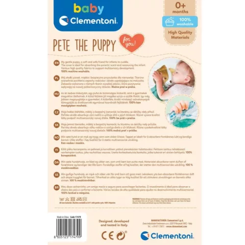 Baby Clementoni 17479 plüss kutyus díszdobozban