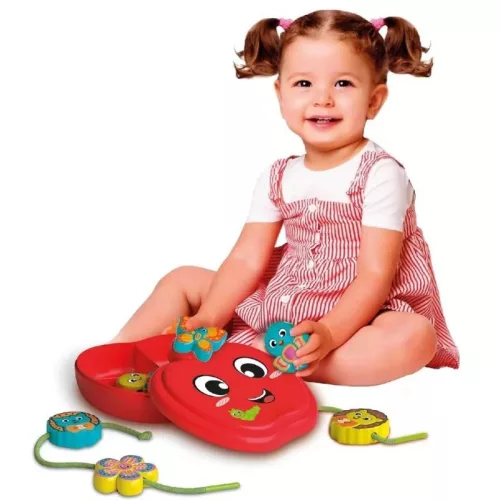 Clementoni Baby Happy Apple & Friends – Montessori fűzős játék