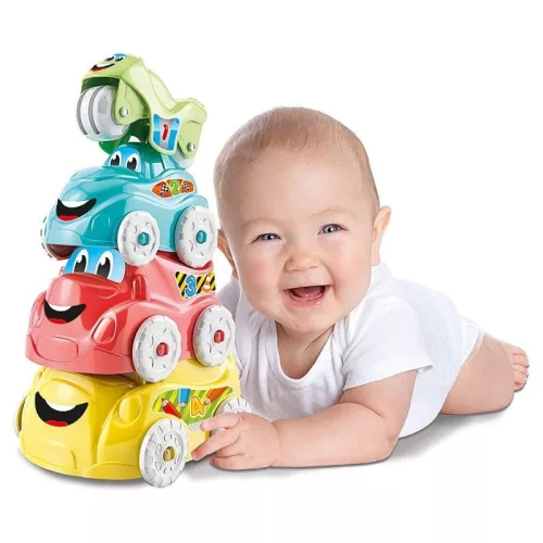 Baby Clementoni 17726 Vidám járművek építőjáték – 4 db