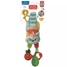 Baby Clementoni 17827 felakasztható plüss mosómedve csörgővel és rágókával