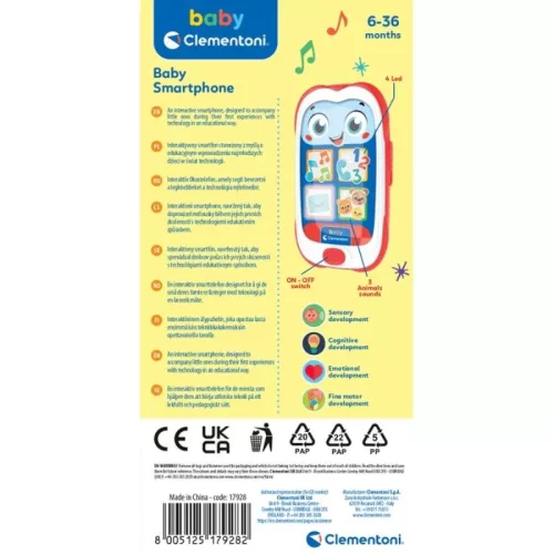 Baby Clementoni 17928 Új interaktív okostelefon bébijáték