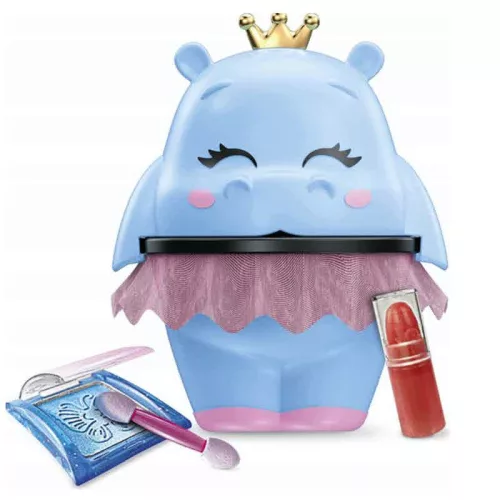 Crazy Chic 18114 Ballerina Collection sminkkészlet víziló alakú kozmetikai tároló dobozban