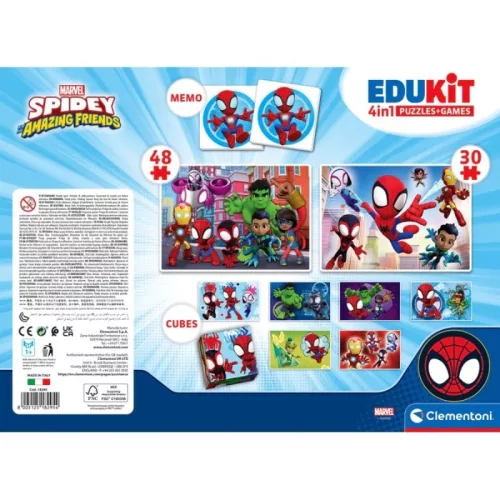 Clementoni Edukit Póki és csodálatos barátai 18295 4 az 1-ben játékgyűjtemény – Spidey