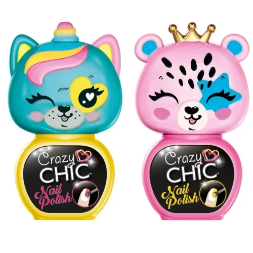 Crazy Chic 18844 Beauty Lovely körömlakk szett – sárga és rózsaszín, 2 db