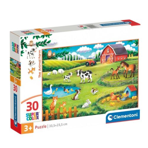 Clementoni 20286 Super Color puzzle - Az állatfarmon (30 db)