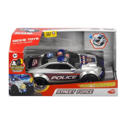 Dickie Toys Action Series - Street Force rendőrautó fénnyel és hanggal