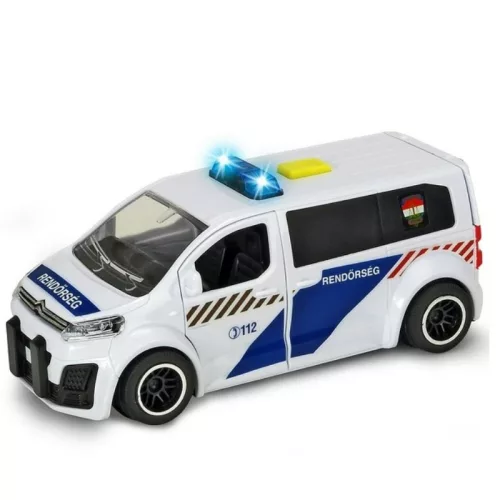 Dickie Toys SOS Series Citroen Spacetourer rendőr kisautó trafipax-szal