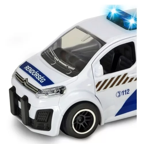 Dickie Toys SOS Series Citroen Spacetourer rendőr kisautó trafipax-szal