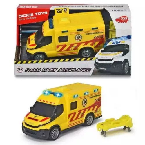 Dickie Toys SOS Iveco Ambulance Magyar mentőautó (18 cm)