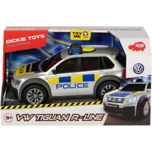 Dickie Toys SOS Series - VW Tiguan R-Line rendőrautó fénnyel és hanggal