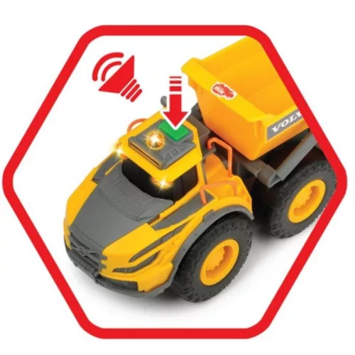 Dickie Toys csuklós dömper fénnyel és hanggal