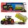 Dickie Toys Farm - Claas Ares 836 RZ traktor billenthető utánfutóval