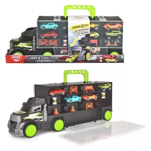 Dickie Toys hordozható autószállító kamion kisautókkal