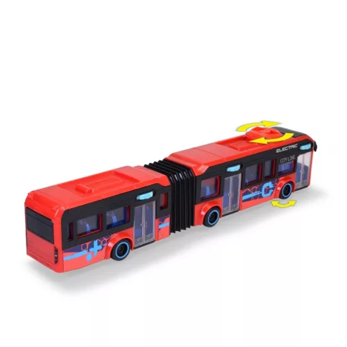 Dickie Toys Volvo elektromos városi piros autóbusz