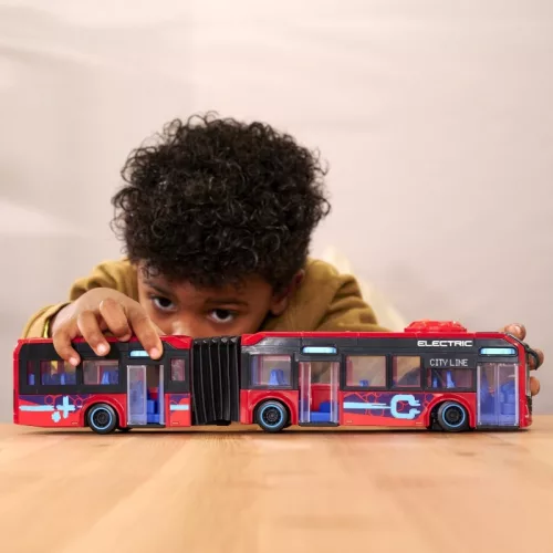 Dickie Toys Volvo elektromos városi piros autóbusz